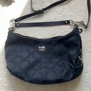 Coach handbag with shoulder and hand strap